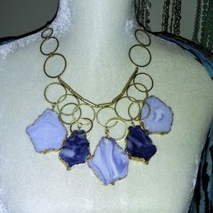 ANTHROPOLOGIE Agate Stone Necklace